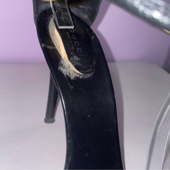 Gucci High Heel Horsebit Stiletto Sandals Women Size 9 Strappy Open Toe Luxury - Picture 5 of 10